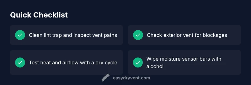 Checklist for resolving washer dryer not drying