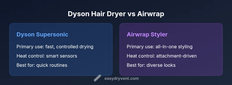 Infographic comparing Dyson Supersonic and Airwrap styles