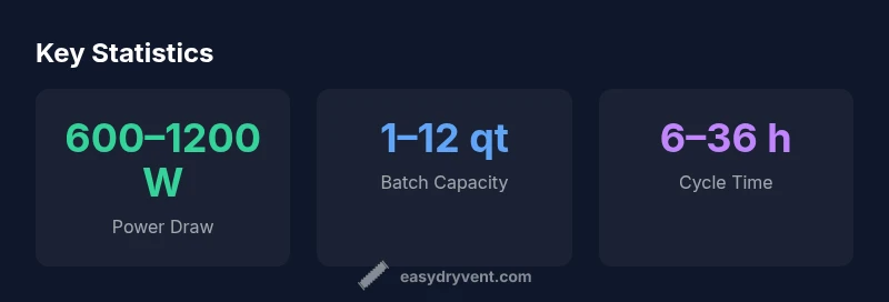 Infographic showing freeze dryer statistics