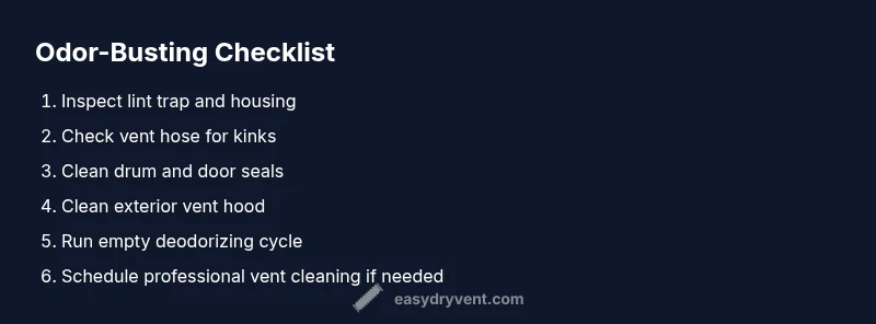 Checklist for eliminating fishy dryer odors